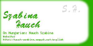 szabina hauch business card